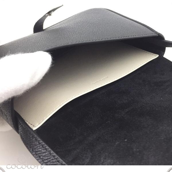 CELINE ショルダーバッグ ポシェット ベルト装飾 黒ブラック ストラップ付ポシェット セリーヌコピー 109503AI5.27SX
