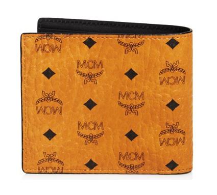 MCM クラウス ロゴ付き 二つ折り財布 コグナック MCM 財布コピー