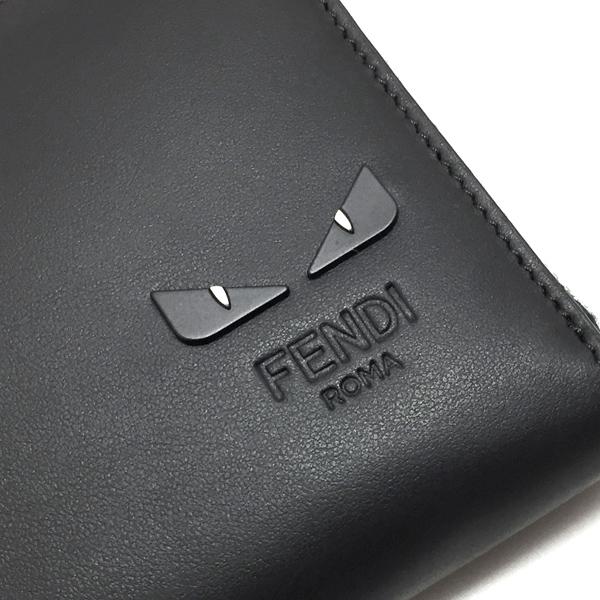 フェンディ 財布 コピー 7M0210 6OC F0GXN ラウンドファスナー長財布 黒 アイのモチーフが印象