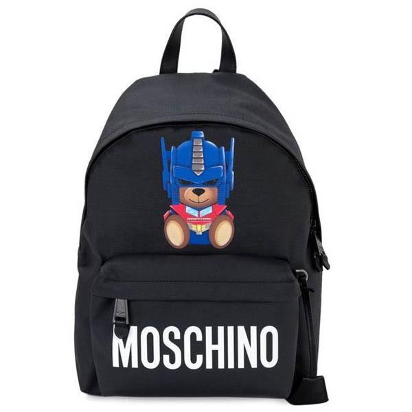 モスキーノ リュック コピー ブラック ベアバックパック Transformer Teddy Backpack