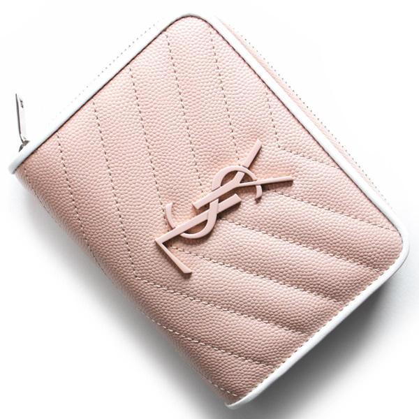 サンローラン モノグラム☆折りたたみ財布 403723 BOWF2 6983 コンパクトで可愛いピンク色の折りたたみ財布です