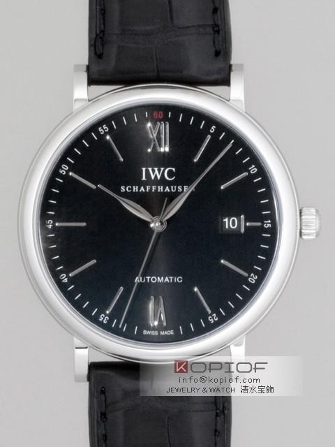 IWC スーパーコピーポートフィノ オートマティック IW356502 ブラック皮 ブラック