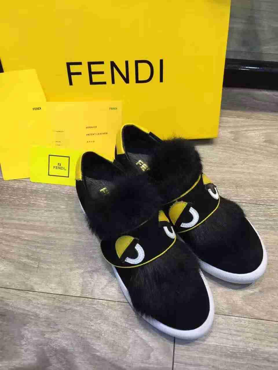 2017最新作 フェンディコピー 靴 FENDI 人気 レディース モンスター スニーカー fdshoes161218-3