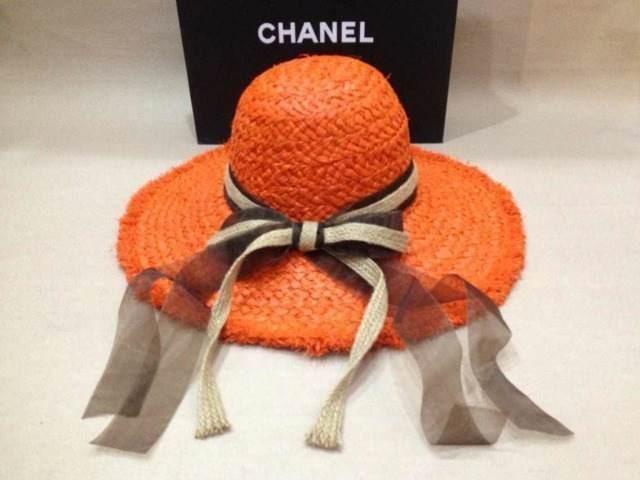 CHANEL 新品 シャネルコピー 帽子 2014春夏新作 レディース 日除け 編み込み 麦わら リボン付 ハット chanelcap0411-2