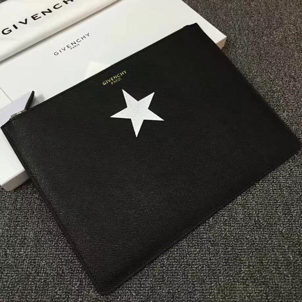 ジバンシィスーパーコピー GIVENCHY クラッチバッグ 6350655 004 スターパッチ ミディアム BLACK