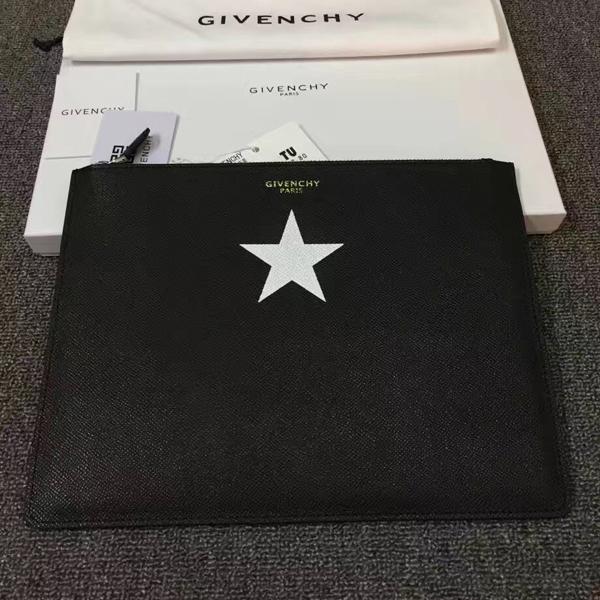 ジバンシィスーパーコピー GIVENCHY クラッチバッグ 6350655 004 スターパッチ ミディアム BLACK