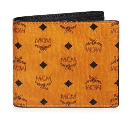 MCM クラウス ロゴ付き 二つ折り財布 コグナック MCM 財布コピー