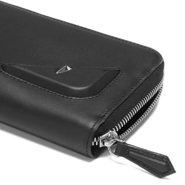 フェンディ 財布 コピー 7M0210 6OC F0GXN ラウンドファスナー長財布 円錐形スタッズとメタルリングで飾られています