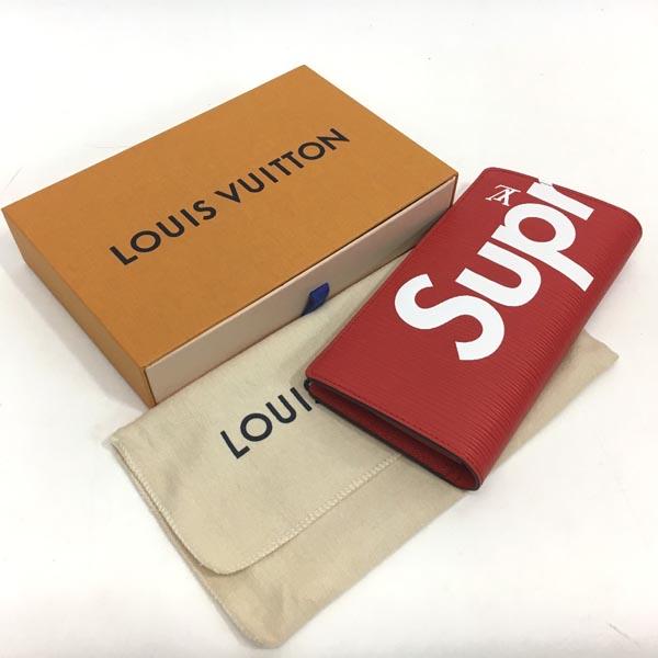 ルイヴィトン 財布 コピー LOUIS VUITTON x SUPREME ルイ・ヴィトン シュプリーム 二つ折 長財布 ポルトフォイユ ブラザ