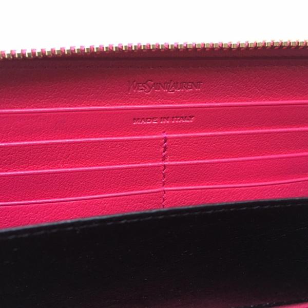 YSLサンローラン 財布コピー ラウンドジップ長財布 ピンク YSL より大人気のロゴが型押しされたBDJコレクション