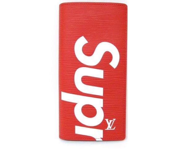 ルイヴィトン 財布 コピー LOUIS VUITTON x SUPREME ルイ・ヴィトン シュプリーム 二つ折 長財布 ポルトフォイユ ブラザ" 赤×白 エピ M67719 新品