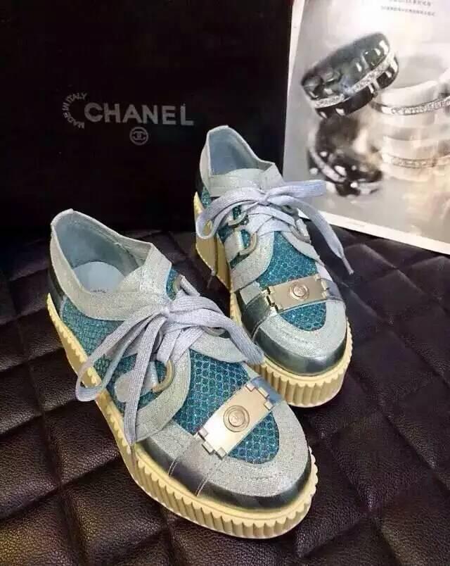 シャネルコピー 靴 2015春夏新作 CHANEL レディース 厚底 スニーカー chshoes150722-4